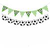 Soccer Sports Themed Party Garland, Paper Football Double Flags Banner Set for Sports Theme Parties and Birthday Celebrations