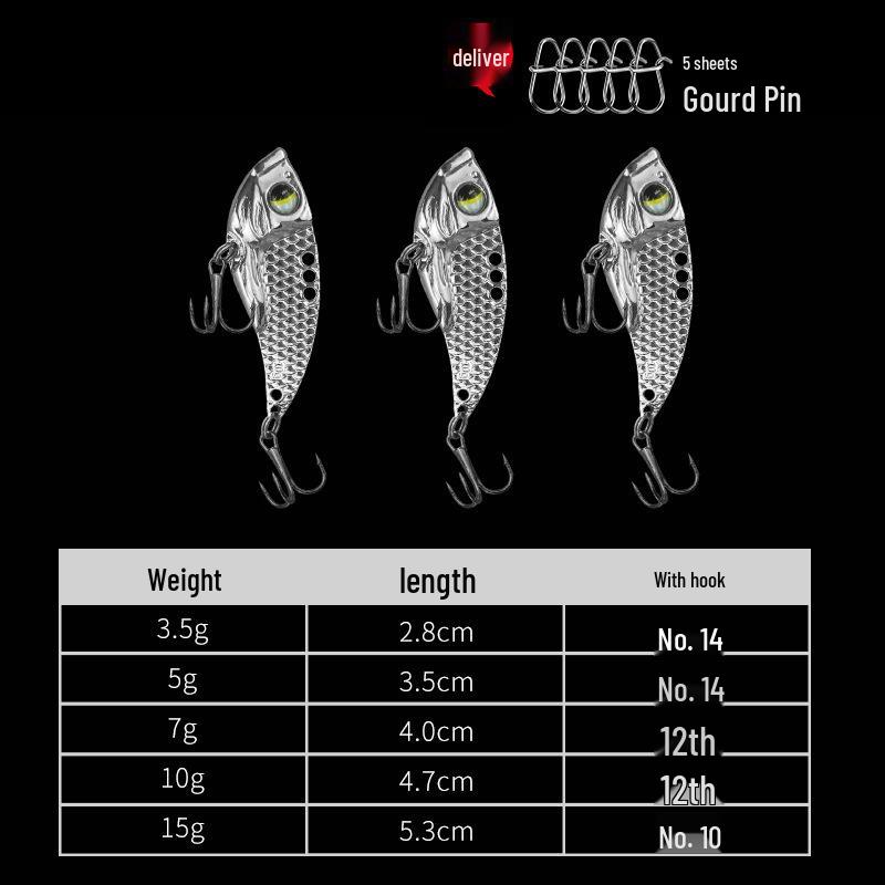 Thin Back Vibe Lure: Strong Hook Metal Jig for Long Cast Fishing - Ideal for Asp, Bass, Perch