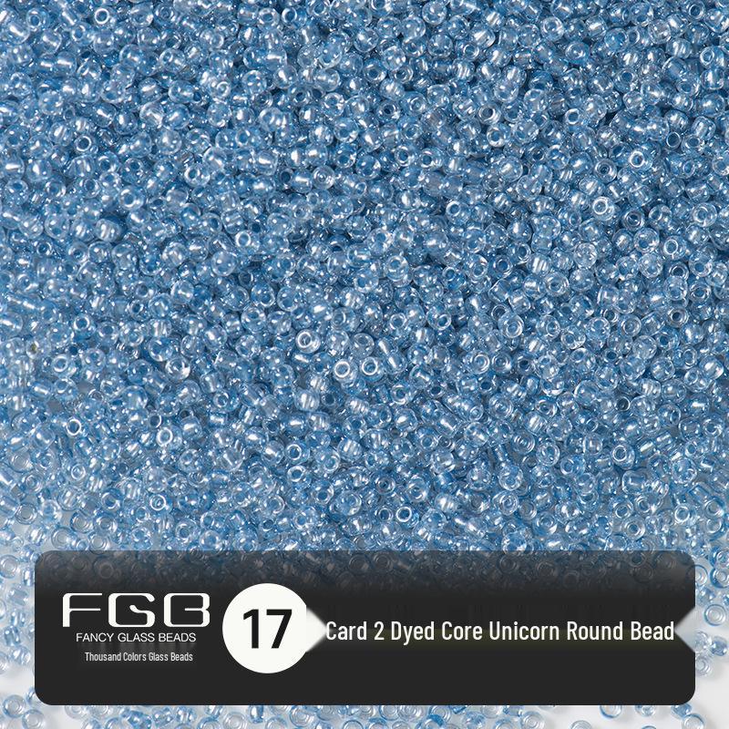 Thousand Color Unicorn Heart Glazed 2mm Round Glass Seed Beads for DIY Jewelry Accessories