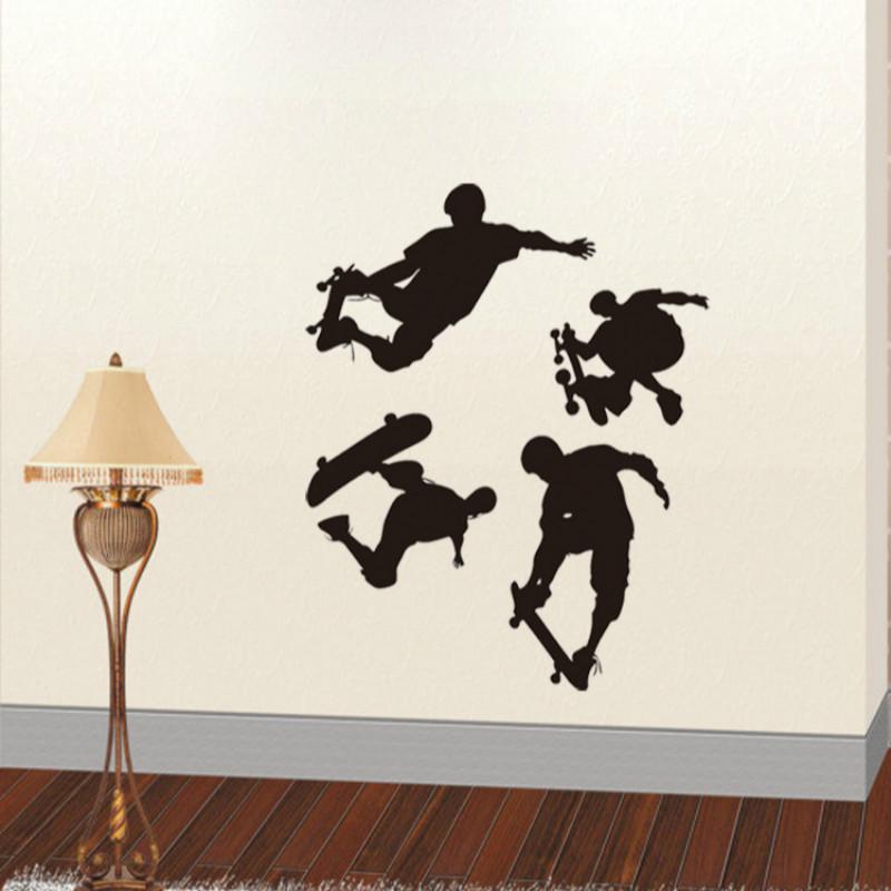 Kreative Wandaufkleber Wohnzimmer Schlafzimmer Dekoration Malerei Skateboarden Cooler Junge