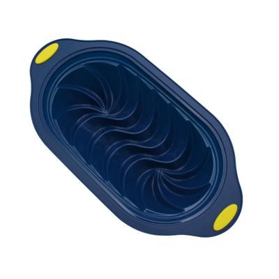Silikon-Brotkastenform mit geriffeltem Design, lebensmittelechtes, antihaftbeschichtetes Silikon zum Backen von Kuchen, sicherer metallverstärkter Rahmen