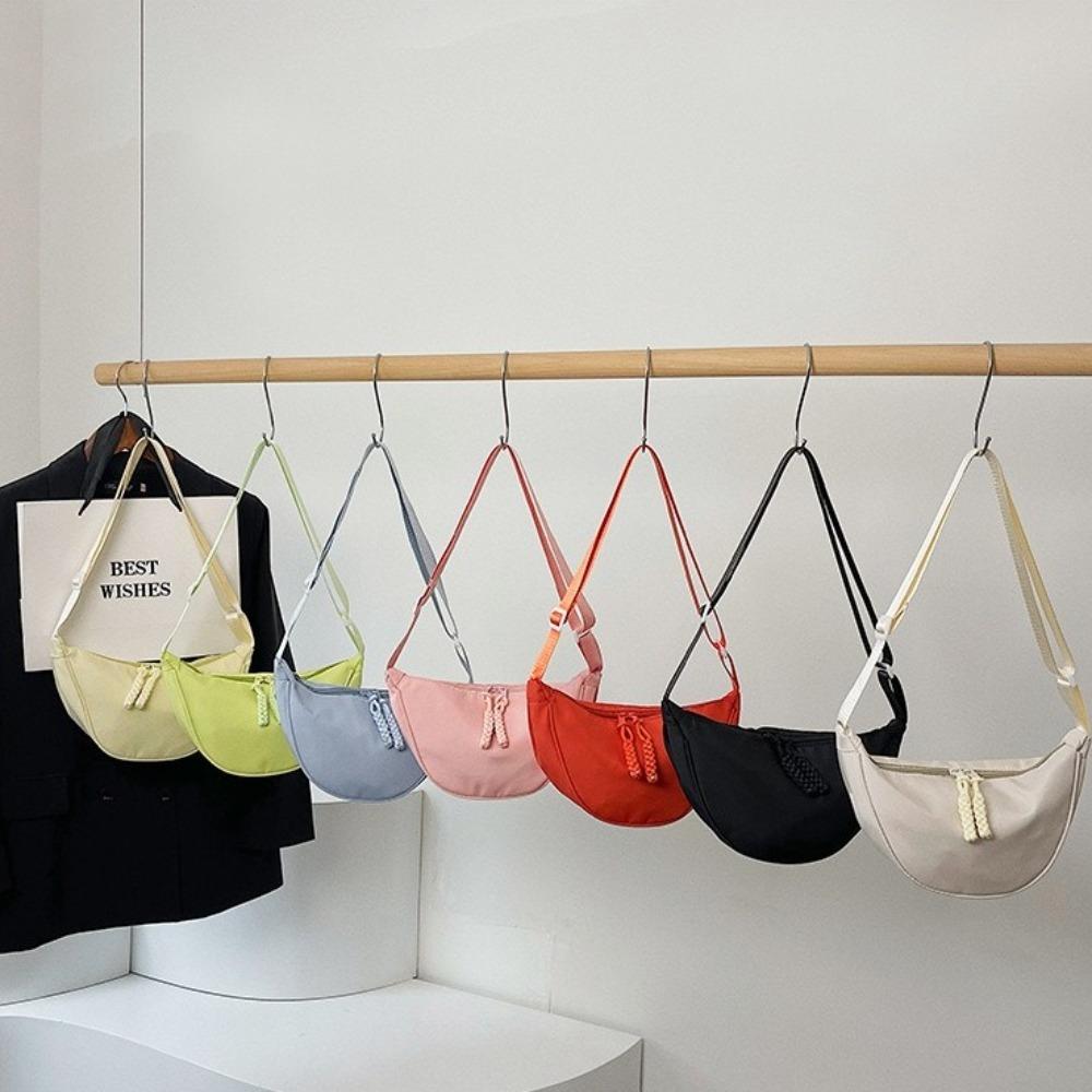 Handbag Hobo Crossbody Bag Nylon Canvas Dumpling Bag Fashion Half-moon Bag  Street