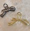 1/2Pcs Geometric Metal Bow Hair Claws for Women Gold Silver Black Bowknot Hair Clip Thick Thin Head Hair Accessories Crab Clamp