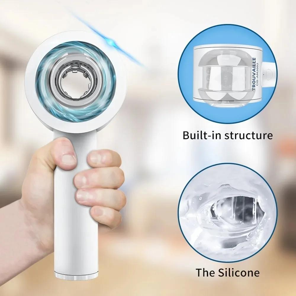 Realistischer Vaginalmassage-Vibrator Smart Elektrischer Teleskop-Masturbator Männlicher Penis Verzögerungstraining Vibrator Männliches Sexspielzeug für Erwachsene