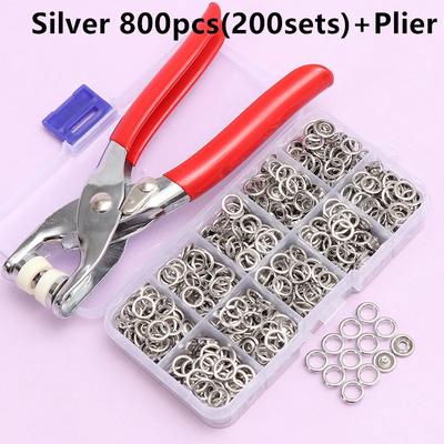 50/100pcs Sets Plier Tool Metal Snap Button Sewing Button Thickened Snap Fastener Kit DIY Craft for Installing Sewing Clothes