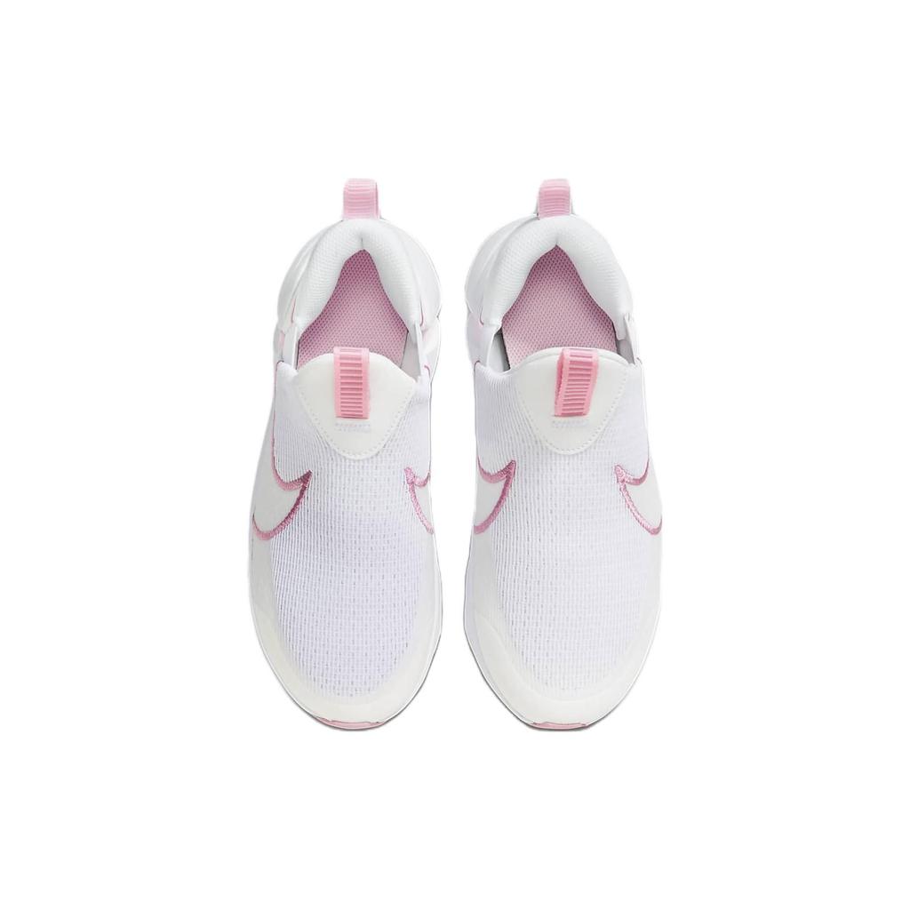 Nike Flex Plus Comfortable Fit Mesh Durable Breathable Support Low Top Running Shoes Kids Running Shoes White Pink DV8999-100