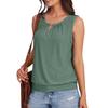 Damenmode Rundhals Ärmelloses Tanktop Farbe Lässiges Oberteil