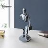 Office Desk Ornament 3D Printed Working Person Figurine with Briefcase, Modern Abstract Art Artistic Figure for Desktop Bookshelf Decor, Stable