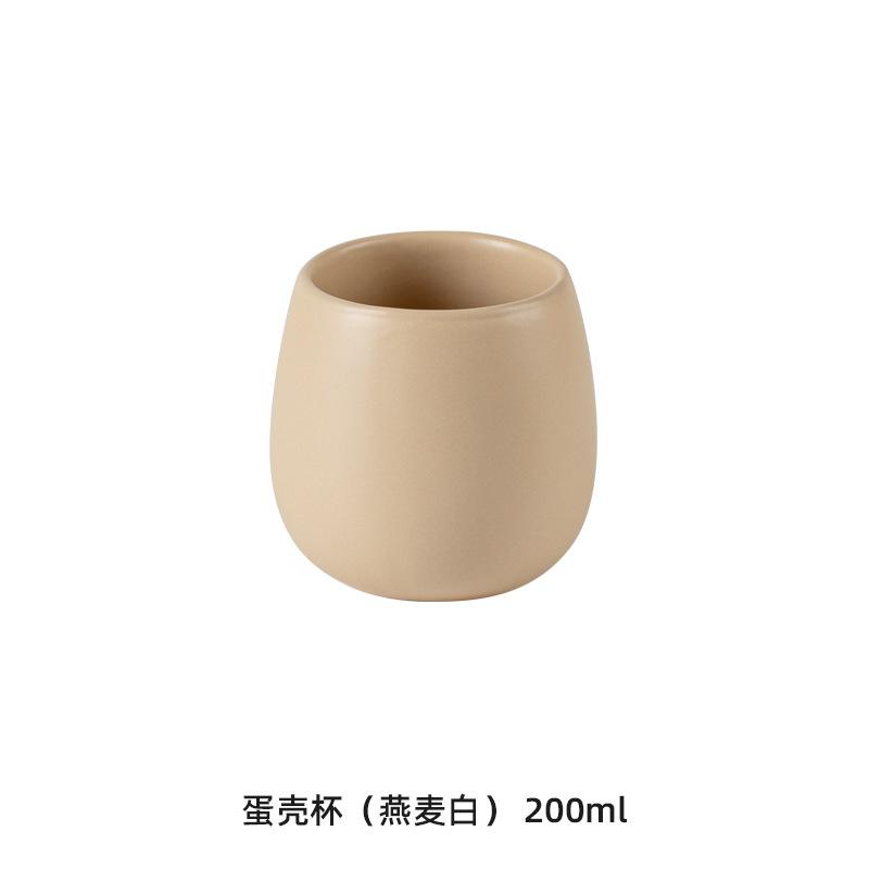 European Style Ceramic Wash Cup Creative Eggshell Shape Bathroom Accessories Home Ceramic Brush Cup Set with Tray Wedding Gifts