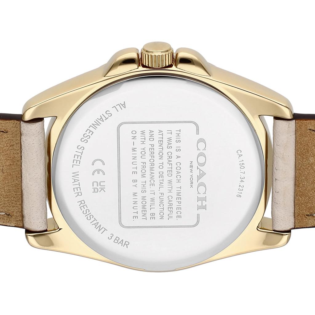 Watch GREYSON White Dial Stainless Steel Mineral Glass Quartz Daily Waterproof 36MM China Watch 14504141 White [Coach] Women's [Item]