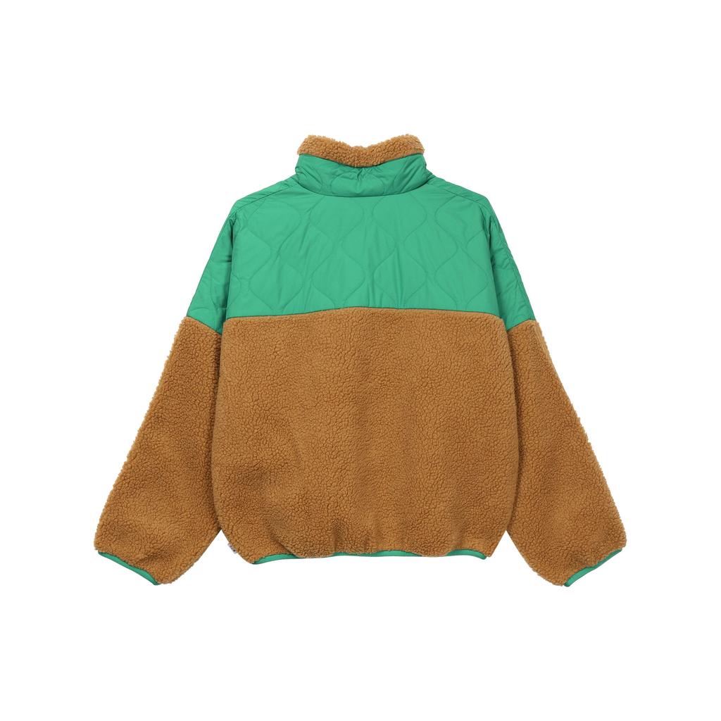 Adidas Neo Logo Print Gespleißtes Design Fleece Sportjacke Damen Jacke Braun HN2346