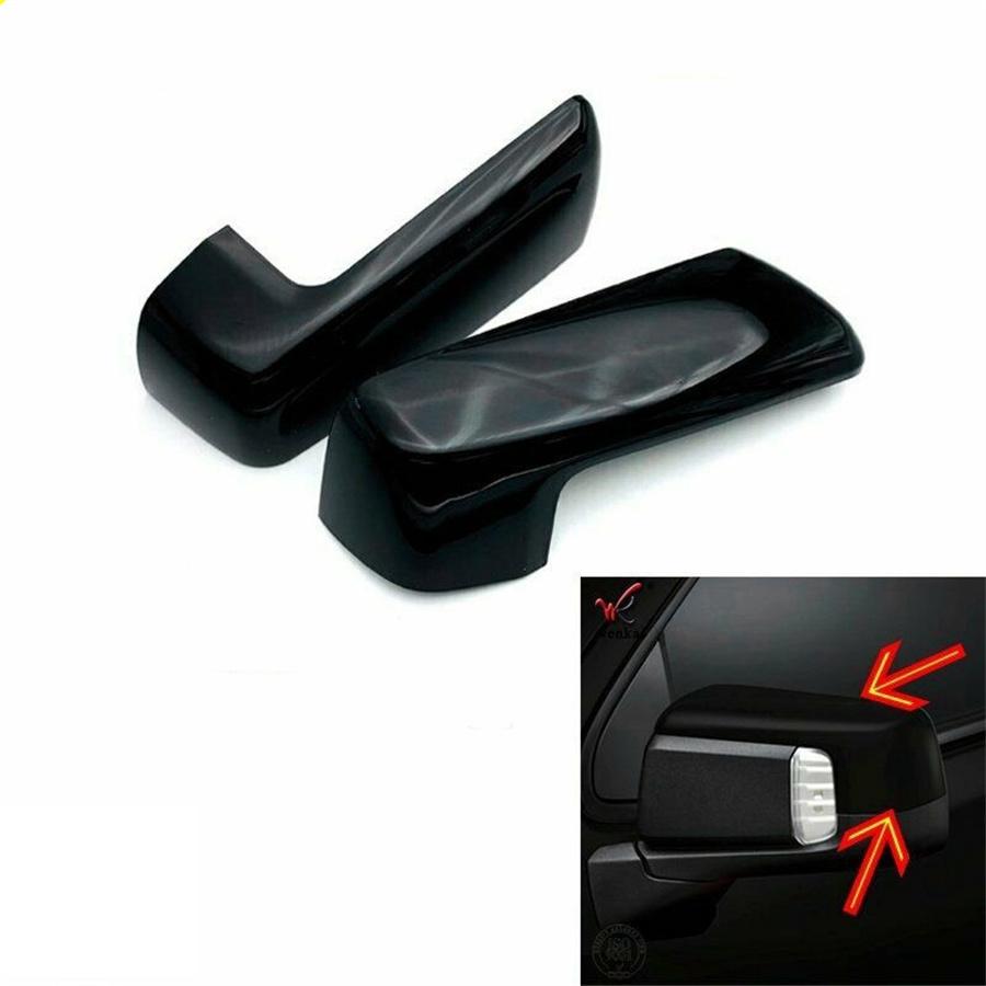 2Pcs For 19-21 Chevy Silverado GMC Sierra 1500 Side Mirror Top Half Cover Black