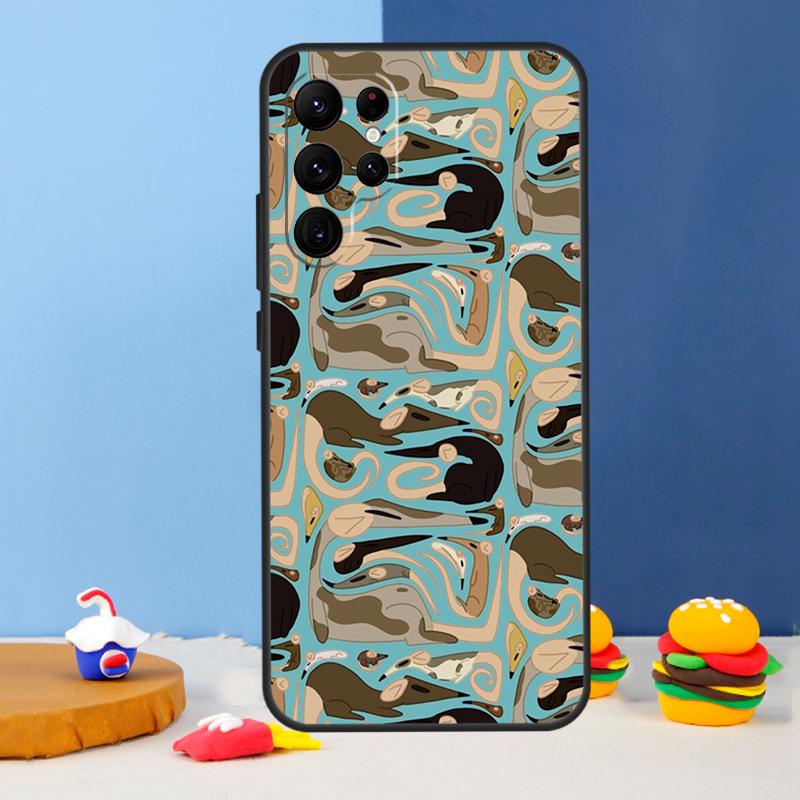Милый чехол для телефона с крысами Rattie Rats для Samsung Galaxy S24 Ultra S9 S10 S20 FE S22 S21 S23 Plus S25 Ultra Cover Coque Galaxy S20 Plus