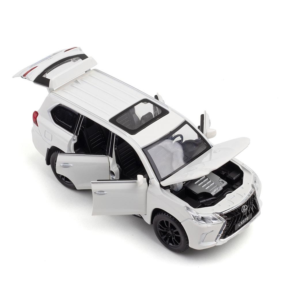 1/32 Scale LEXUS LX570 SUV Alloy Off Road Diecast Metal Model Fine Model Collection Computer Desktop Ornaments Children Birthday Gift