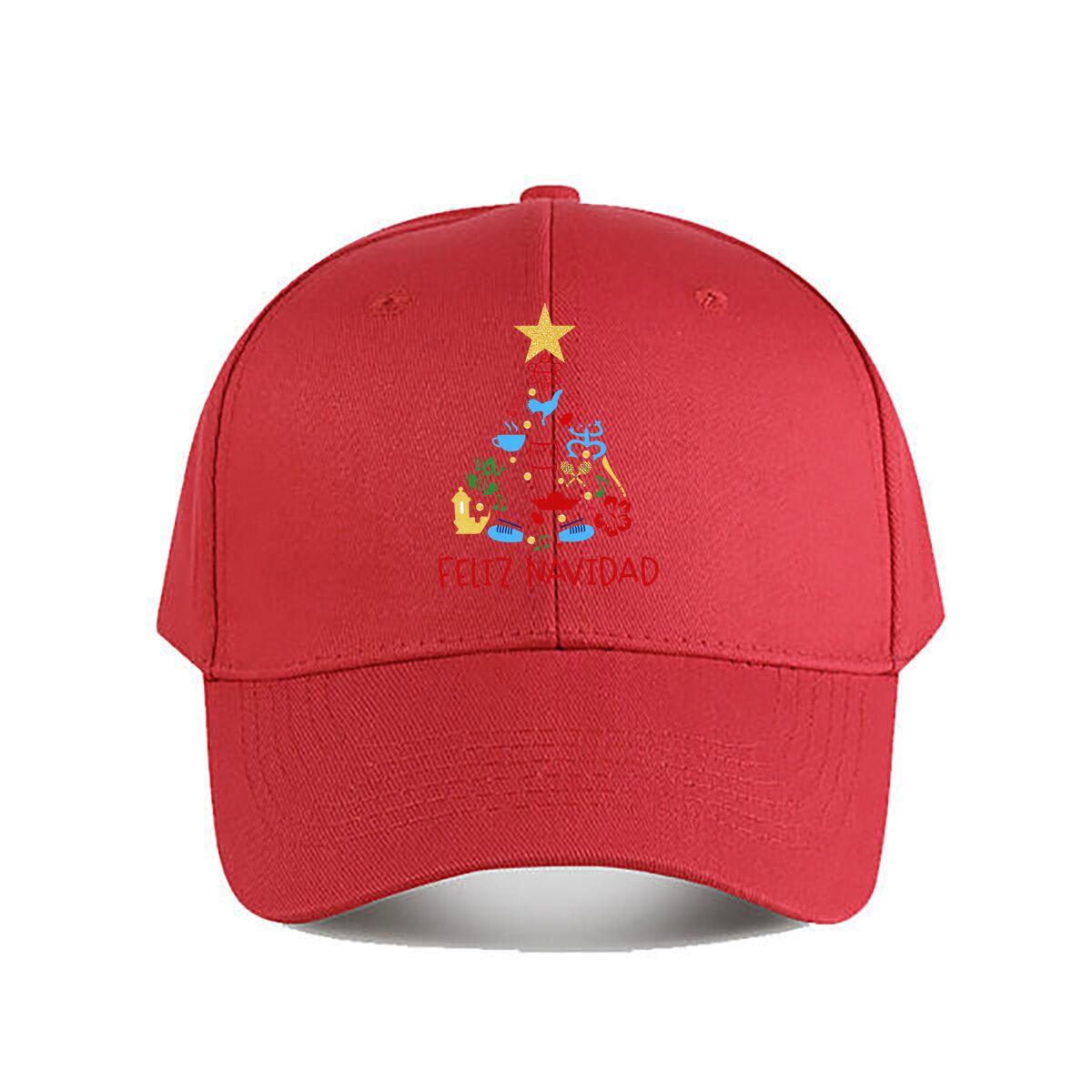 Feliz Navidad Puerto Rican Christmas Tree Coqui Frog Music Baseball Cap Fashion Unisex Sunhat Womens Outdoor Sports One Size