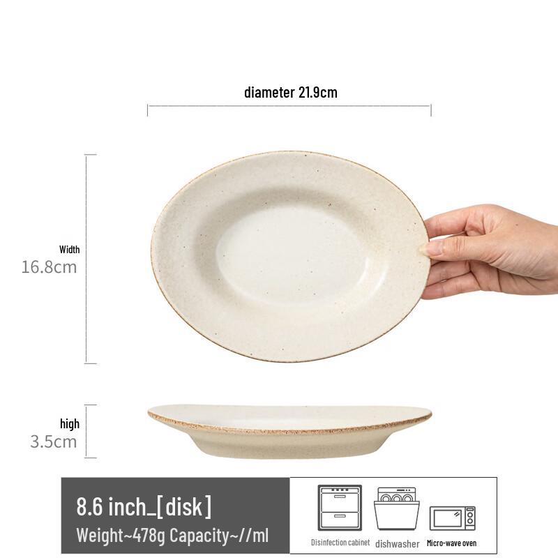 Nordic Style Irregular Ceramic Dinner Plate