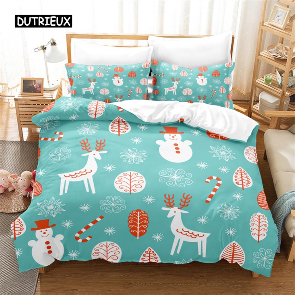 

С Рождеством Постельное белье Комплект Пододеяльник Комплект 3d Постельное белье Цифровая печать Постельное белье Размер Квин Постельное белье Модный дизайн EU single(135x200cm)