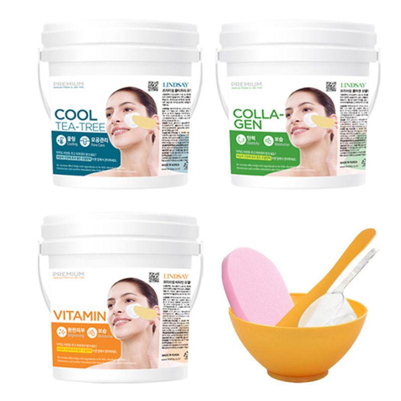 Lindsay Modeling Pack 820g + Pack Tool + Cleansing Sponge Home Aesthetic Set of 5 (Choose 1 of 3)