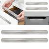 2Pcs 304 Steel Cabinet Door Guards Not Corrosion Drawer Edges Protectors Quick Fixing for 3/4 Inch Surfaces