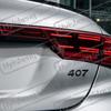 1Pc 3D Metal Sticker For  406 407 Emblem Letters Badge Decoration Rear Trunk Stickers Car Styling Accessories