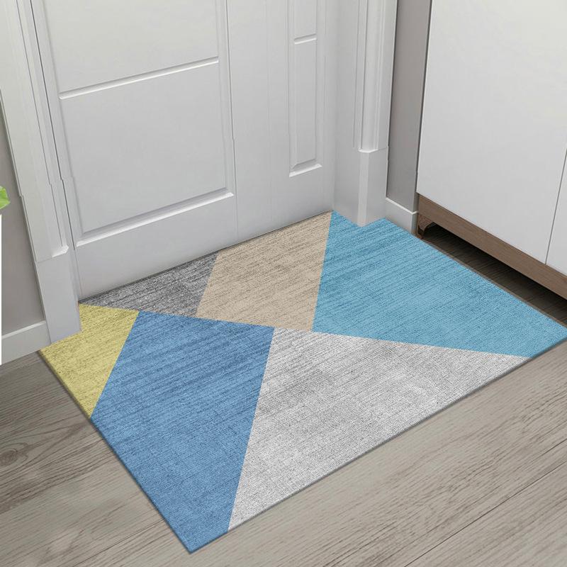 Nordic Wind Crystal Velvet Floor Mat Absorbent Non-slip Mat for Bathroom Door Household Dirty and Washable Door Mat
