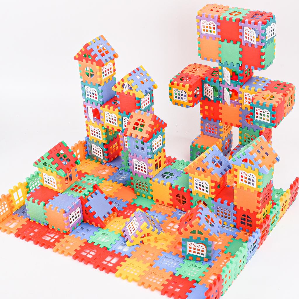 Large Scale House Building Block Simulation Window Design, Kindergarten Construction, Creation Of Boys And Girls Large House Bui