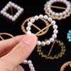 Pearl Clothing Accessories Clothes Waist Buckle Corner Knotted Buttons Brooch Scarf Buckle