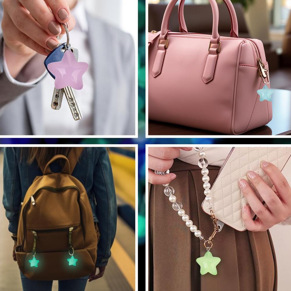 8/16/24pcs Resin Material Luminous Star Pendant Luminous Bead Jewelry DIY Summer Beach Ankle Bracelet Earrings