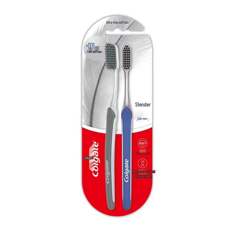 Colgate Slim Soft Charcoal Toothbrush Duo Pack
