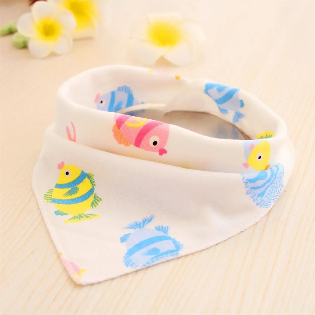 Śliniaki bawełniane dla niemowląt, śliniak trójkątny dla dziewczynek i chłopców z kreskówkowym wzorem, szalik do karmienia, kołnierz śliniak, pieluszka do odbijania, bandana, ręcznik do śliny