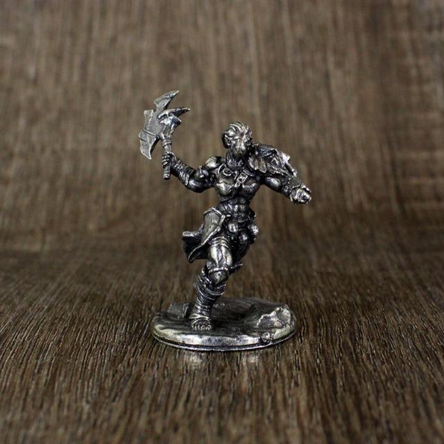 Metal Orc Tribe Soldier Archer Action Figures Desktop Game Chess Pieces Collectible Miniature Model Car Interior Ornament