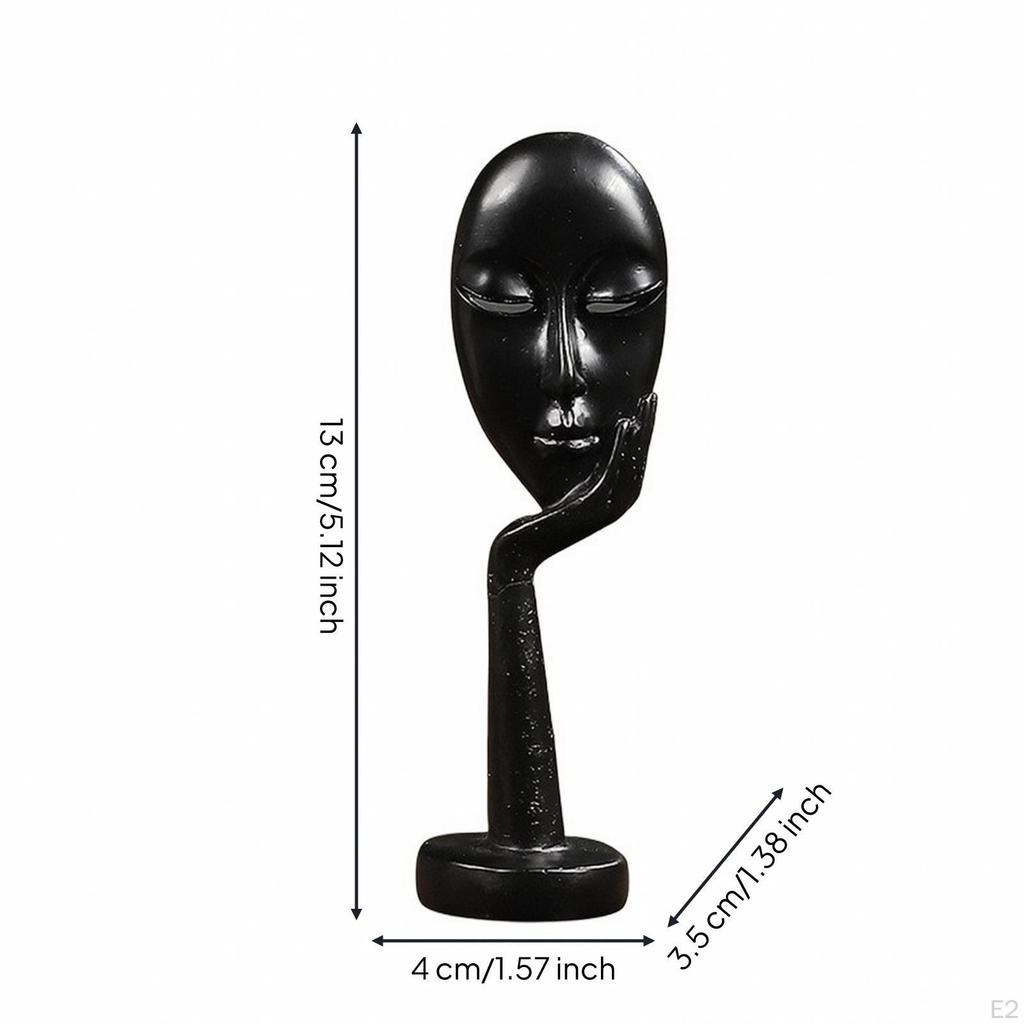 Abstract Face Sculpture Small Figurine Contemporary for Office