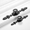 Black Handle American Style Modern Pull Antique Handles and Knobs Drawer Furniture Kitchen Cabinet