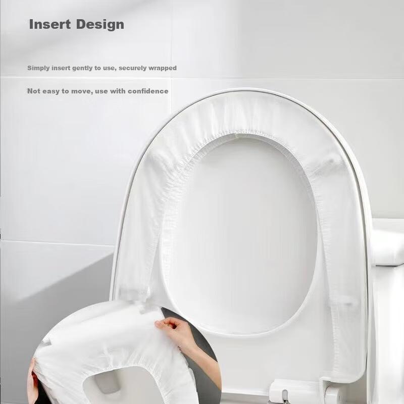 Jiebanlv Disposable Toilet Seat Covers Double-Layer Extra Large Thick Non-Woven Fabric Toilet Seat Covers 30 Pieces