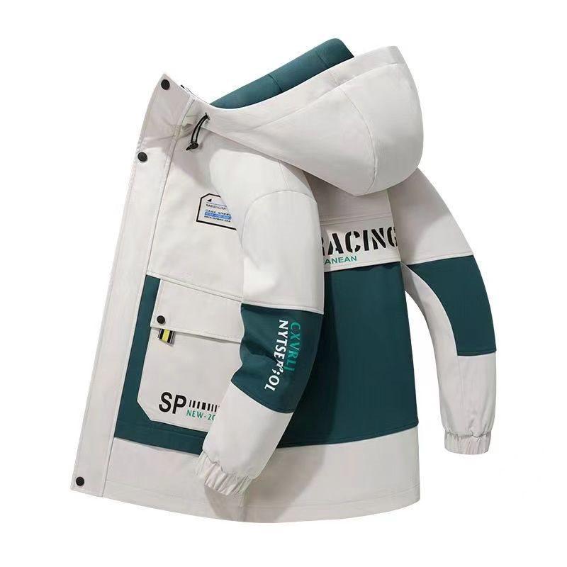 Men's Thick Winter Fleece-Lined Cotton Hooded Jacket for Teens - Fashion Workwear Outerwear