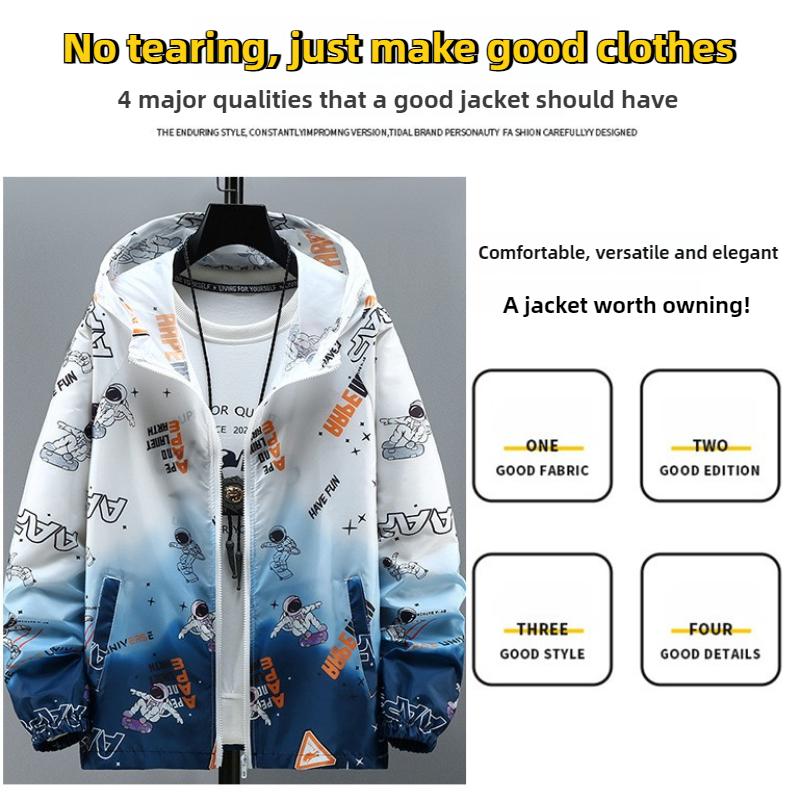 Summer Printed Sun Protective Clothing For Men Outdoor Quick Drying S-5XL