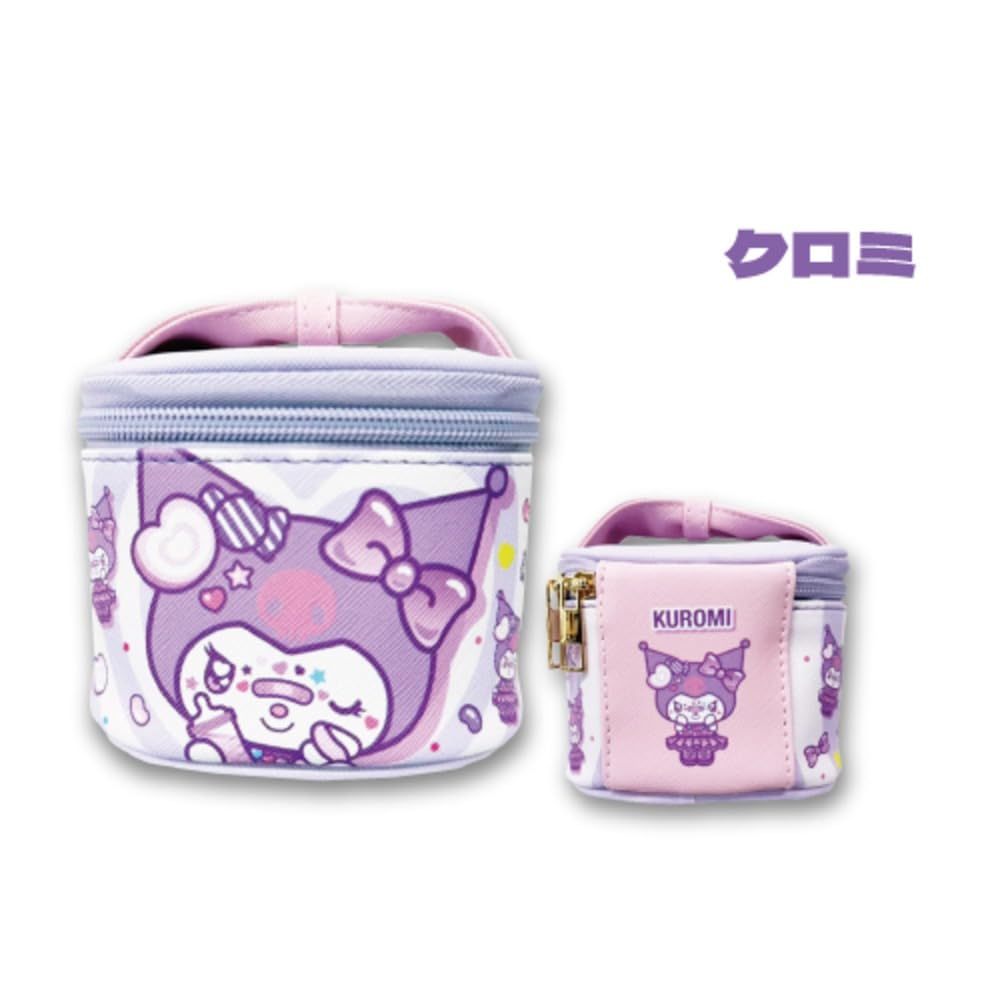 Hatayama Shoji Sanrio Mini Vanity Pouch Decora H8 X X 34203144 Kuromi, Approx. W10.5 D8.5cm,