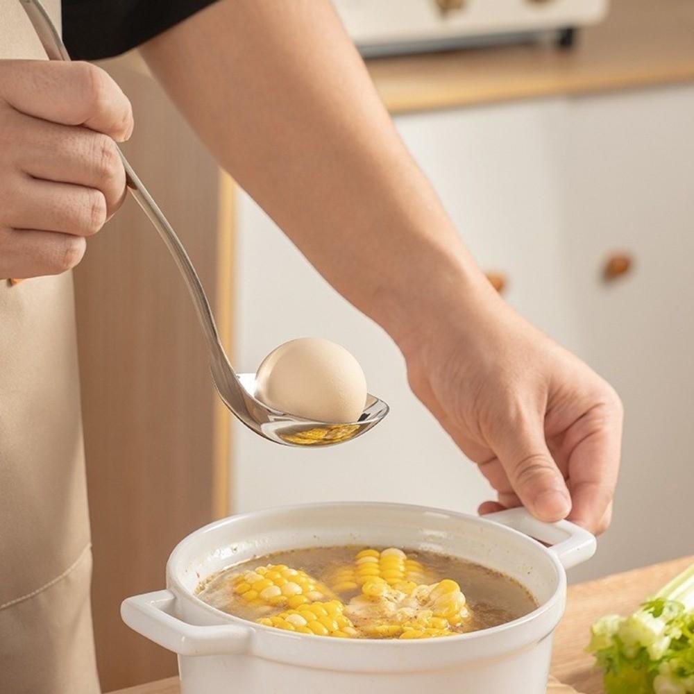 Stainless Steel Hot Pot Spoon High Temperature Resistance Slotted Spoon Soup Ladle  Kitchen