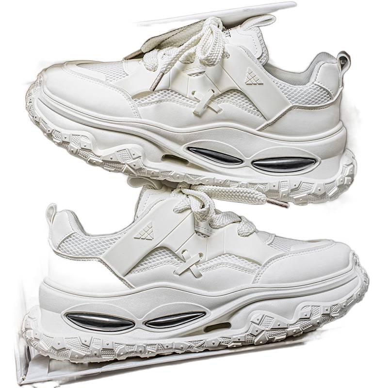 Spring and Summer Breathable Mesh Single Shoes Casual Height-increasing Dad Shoes Youth Running Shock-absorbing Sports Shoes