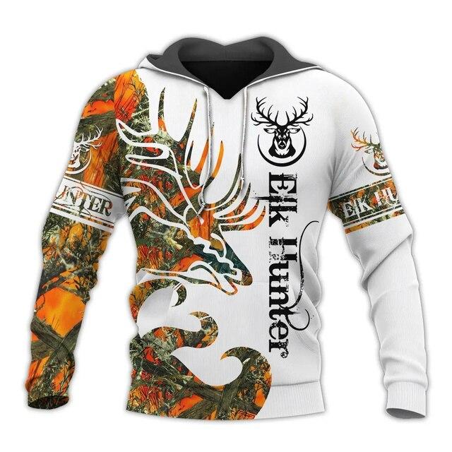 Pánska mikina s kapucňou Boar Hunter Lov zvierat Camo Tattoo Pulover Harajuku Ležérne mikiny ELK Hunte Oversized oblečenie s 3D potlačou