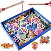 32Pcs Baby Educational Toys Fish Wooden Magnetic Fishing Toy Set Game Educational Toy Birthday Chris