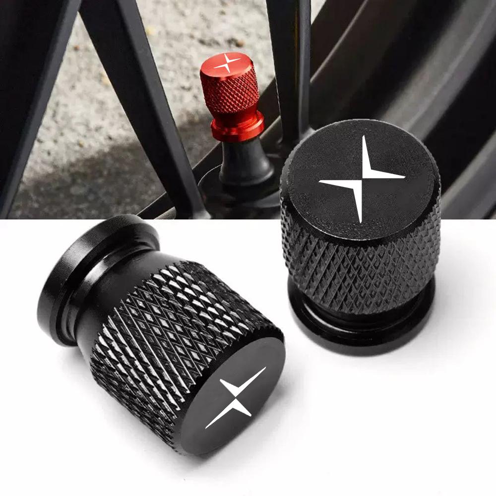 4pcs 4Pcs Car Emblem Tire Valve Covers Dust Caps Wheel Tire Valve Caps Covers for Volvo Polestar 2 Polestar 3