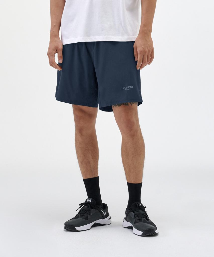 LIMELIGHT APPAREL Athlete Small Logo Liner Shorts (Navy/Navy)