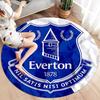 Everton F.C Round Area Rug,Carpet Rug for Living Room Bedroom Sofa Playroom Decor,Non-slip Floor Mat