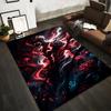 "Dark Fantasy Warrior Carpet with Red and Black Abstract Design" Suitable for Use As an Anti-slip for Living Room Bedroom Sofas