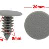 Vehicle Universal 10-100Pcs Gray Beige Plastic Door Bumper Push Rivets Clip 9mm Retainer Clips Fasteners For Auto Car