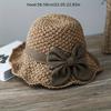 Vintage Summer Versatile Sun Hat Women's Elegant Bow Tie Straw Hat Outdoor Travel Beach Fashionable Countryside Style
