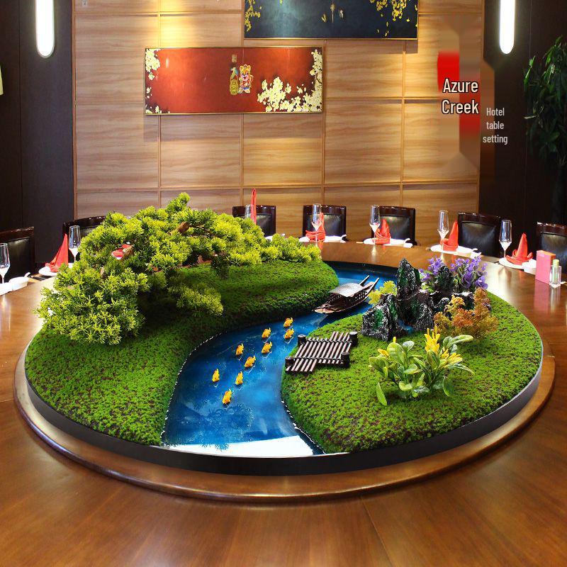 Neues chinesisches Tafelaufsatz: Kreatives künstliches Blumenlandschaftsornament