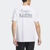 Adidas T Shirts Men's White Crew Neck Moderate Straight Fit IU1264