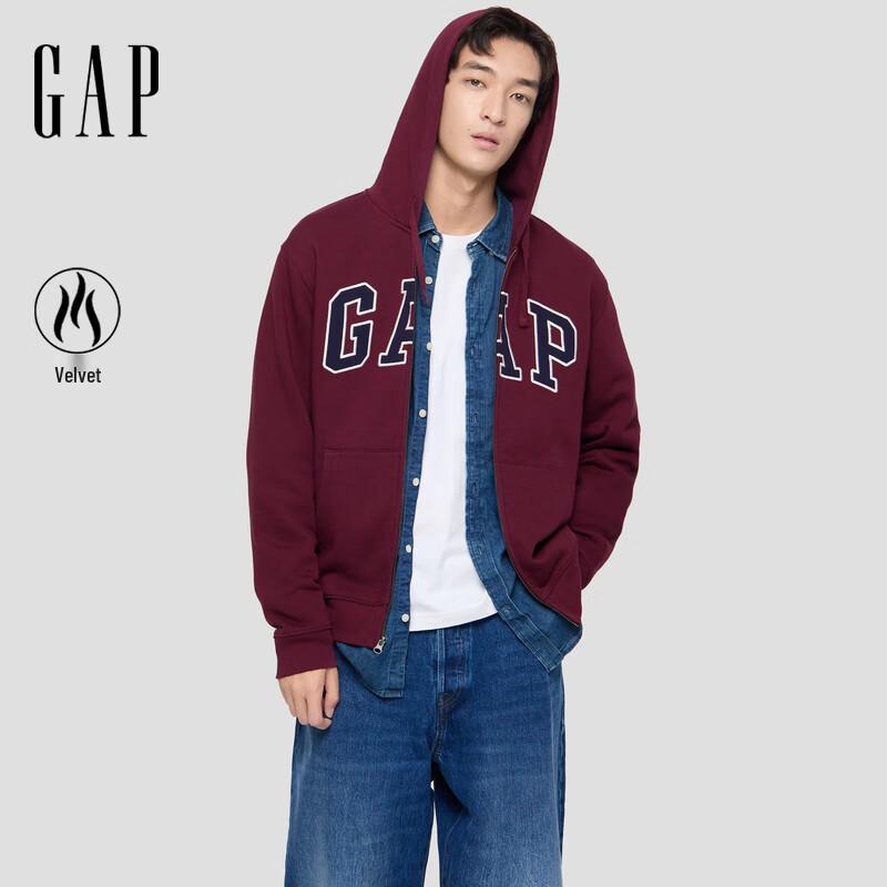 Gap Unisex Fleece-Lined Logo Zip-Up Hoodie